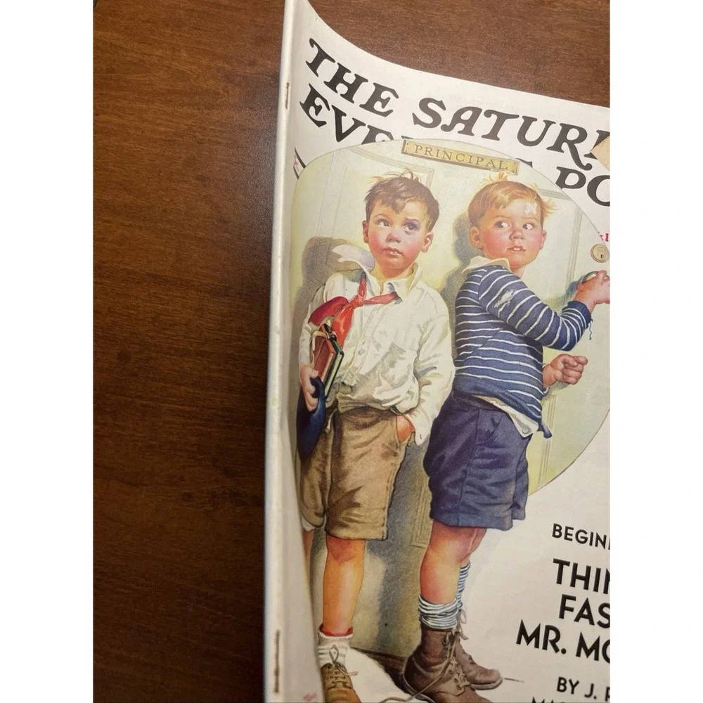 Sept.‎ 12, 1936 Boys Visit Principal's Office THE SATURDAY EVENING POST COVER